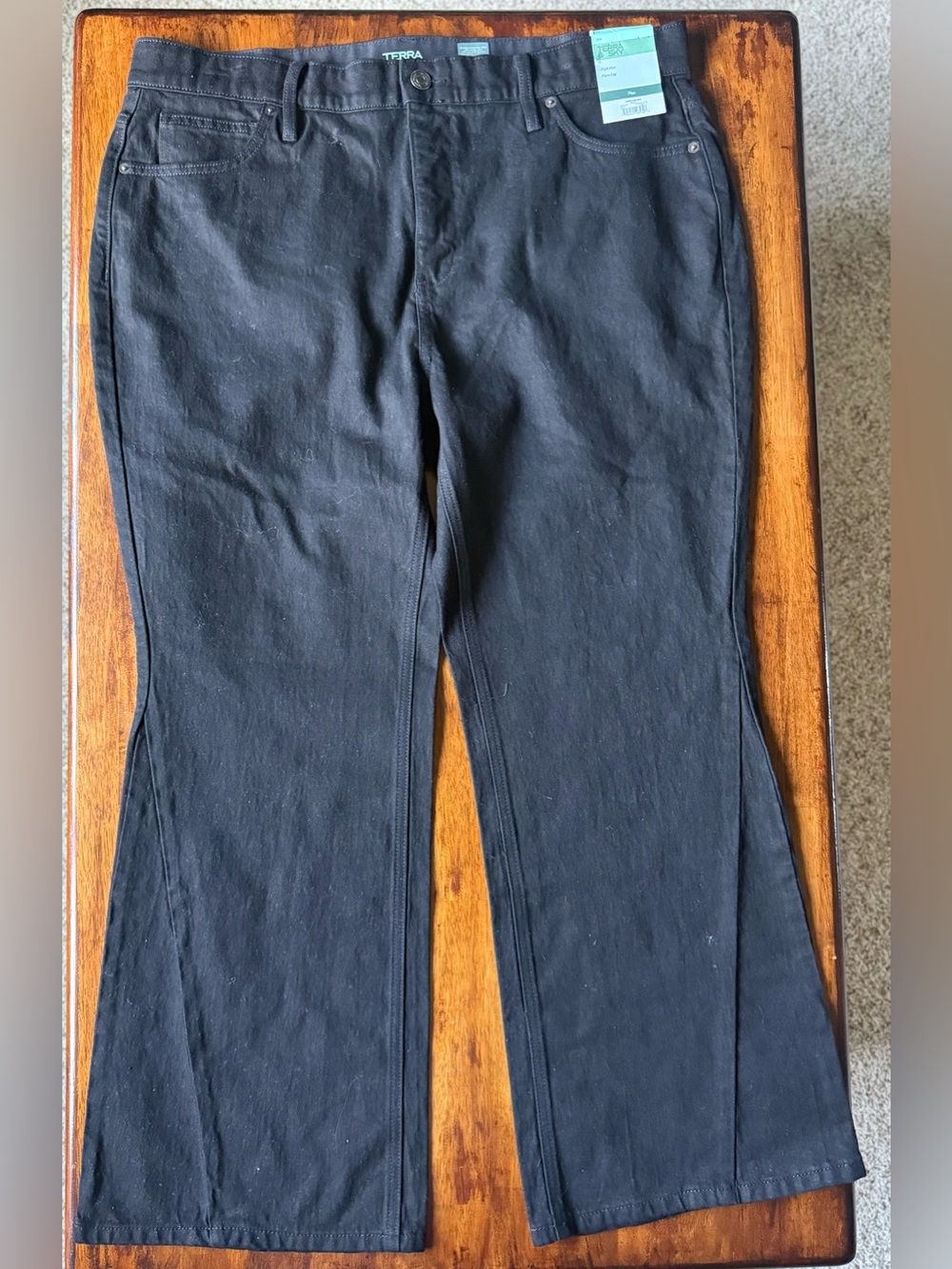 High Rise Black Flared Jeans